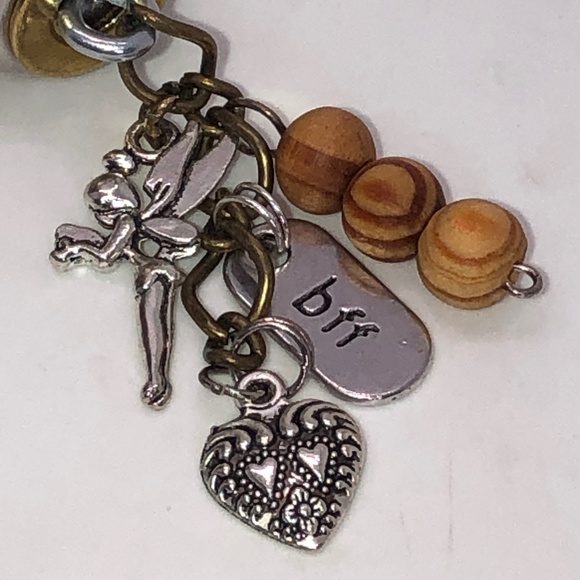 Hand Crafted Up-Cycled Wine Cork BFF Charm & Beaded KEYCHAIN/Purse Jewelry - Picture 6 of 12